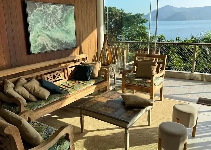 Casa Em Ubatuba Vista Incrivel Beira-Mar